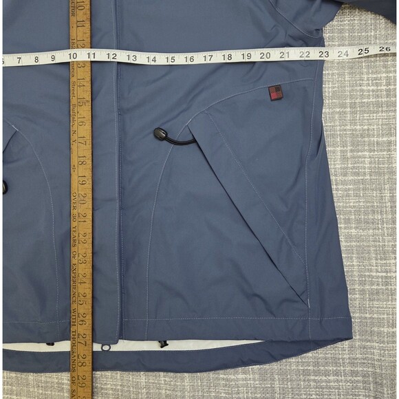 Woolrich Windbreaker Jacket Women's L Hood Lightweight Raincoat "Blueberry" - Picture 3 of 11